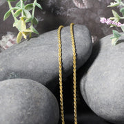 Bids.com 2.0mm 14k Yellow Gold Light Rope Chain Necklaces