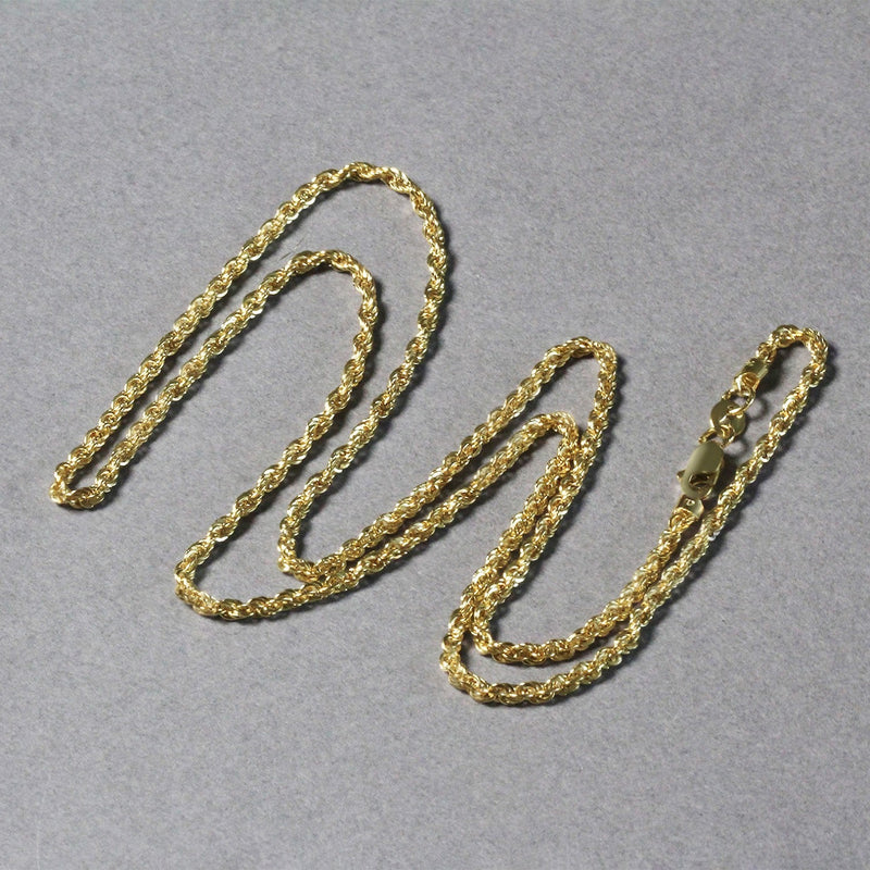 Bids.com 2.0mm 14k Yellow Gold Light Rope Chain Necklaces