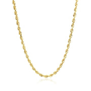 Bids.com 2.75mm 10k Yellow Gold Solid Diamond Cut Rope Chain Necklaces