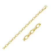 Bids.com 4.6mm 14k Yellow Gold Oval Rolo Chain Necklaces