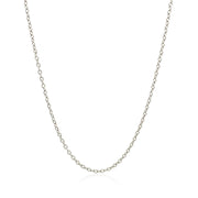 Bids.com 18k White Gold Round Cable Chain 1.5mm Necklaces