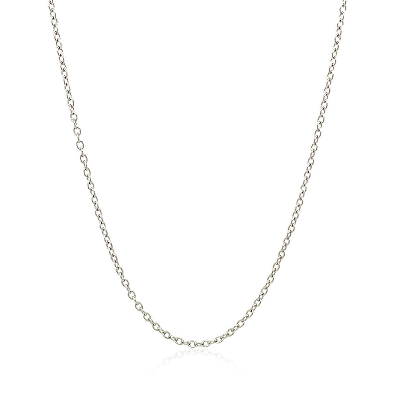 Bids.com 18k White Gold Round Cable Chain 1.5mm Necklaces