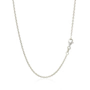 Bids.com 18k White Gold Round Cable Chain 1.5mm Necklaces
