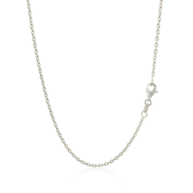 Bids.com 18k White Gold Round Cable Chain 1.5mm Necklaces