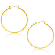 Bids.com 14k Yellow Gold Polished Hoop Earrings (40mm) Earrings