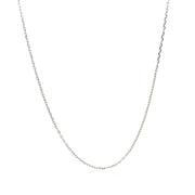 Bids.com 14k White Diamond Cut Cable Link Chain 0.8mm Necklaces