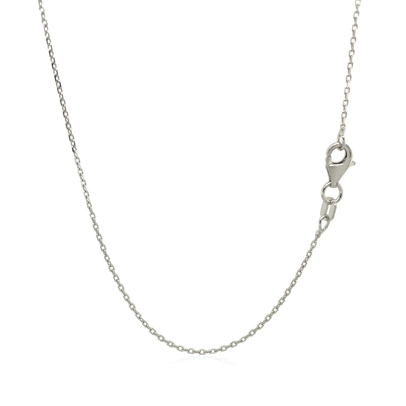 Bids.com 14k White Diamond Cut Cable Link Chain 0.8mm Necklaces