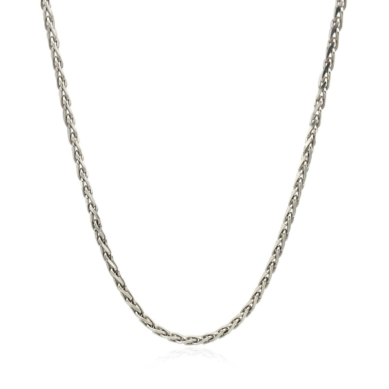 Bids.com 2.2mm Sterling Silver Rhodium Plated Wheat Chain Necklaces