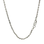 Bids.com 2.2mm Sterling Silver Rhodium Plated Wheat Chain Necklaces