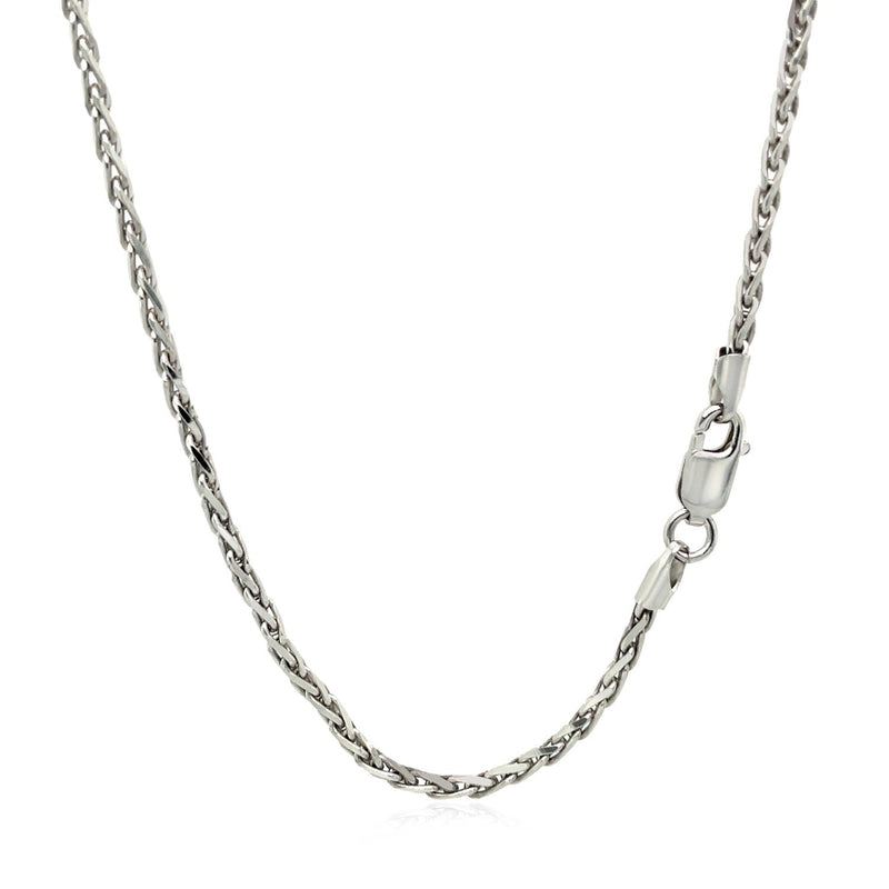 Bids.com 2.2mm Sterling Silver Rhodium Plated Wheat Chain Necklaces