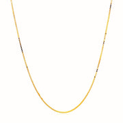 Bids.com 14k Yellow Gold Adjustable Box Chain 0.7mm Necklaces