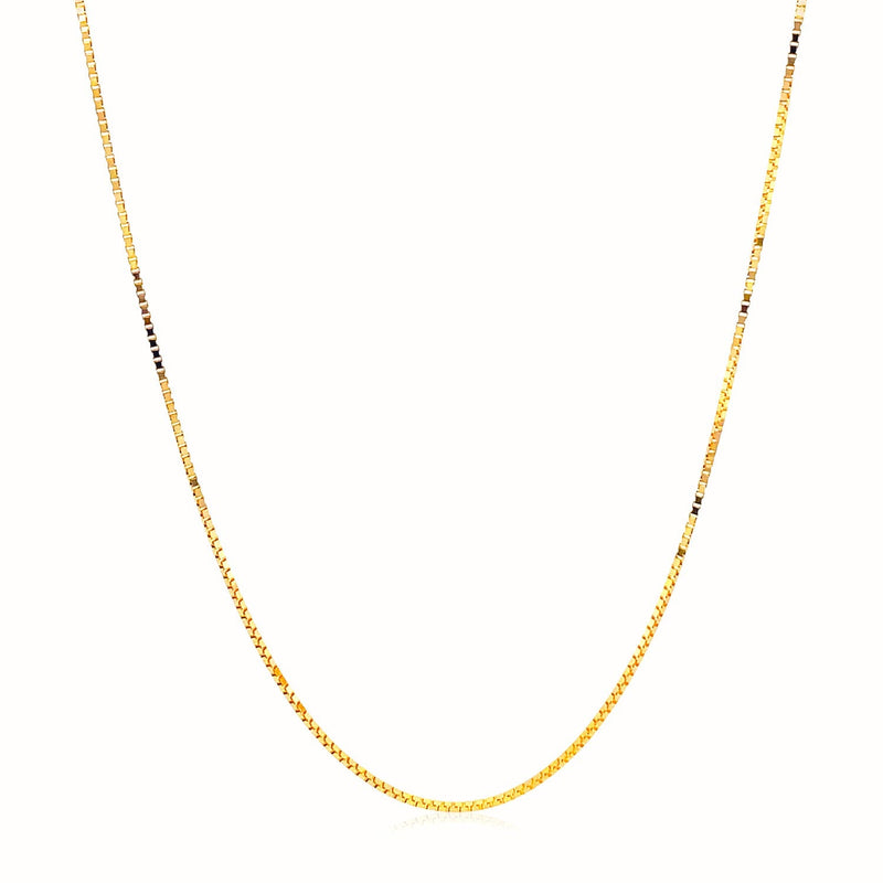 Bids.com 14k Yellow Gold Adjustable Box Chain 0.7mm Necklaces