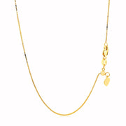 Bids.com 14k Yellow Gold Adjustable Box Chain 0.7mm Necklaces