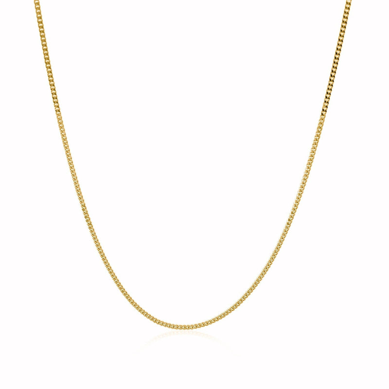 Bids.com 10k Yellow Gold Gourmette Chain 1.0mm Necklaces