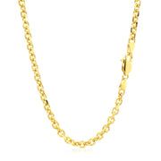Bids.com 4.0mm 14k Yellow Gold Diamond Cut Cable Link Chain Necklaces