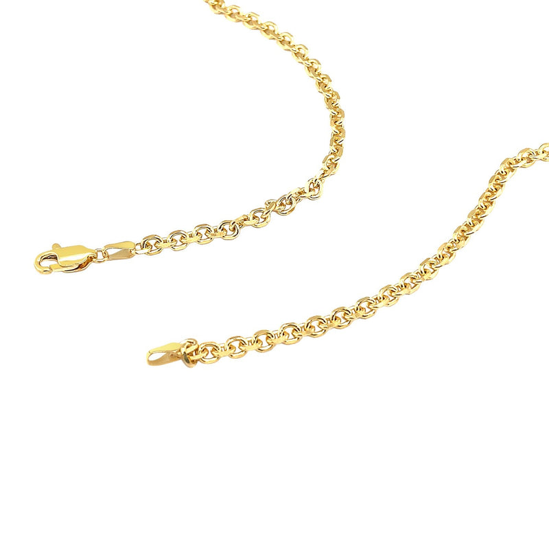 Bids.com 4.0mm 14k Yellow Gold Diamond Cut Cable Link Chain Necklaces
