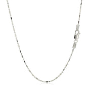 Bids.com 14k White Gold Diamond-Cut Alternating Bead Chain 1.2mm Necklaces