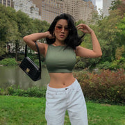 zeroUV Luxe 90s Inspired Full Rimless Metal Accent Medium Square Sunglasses D108 Sunglasses