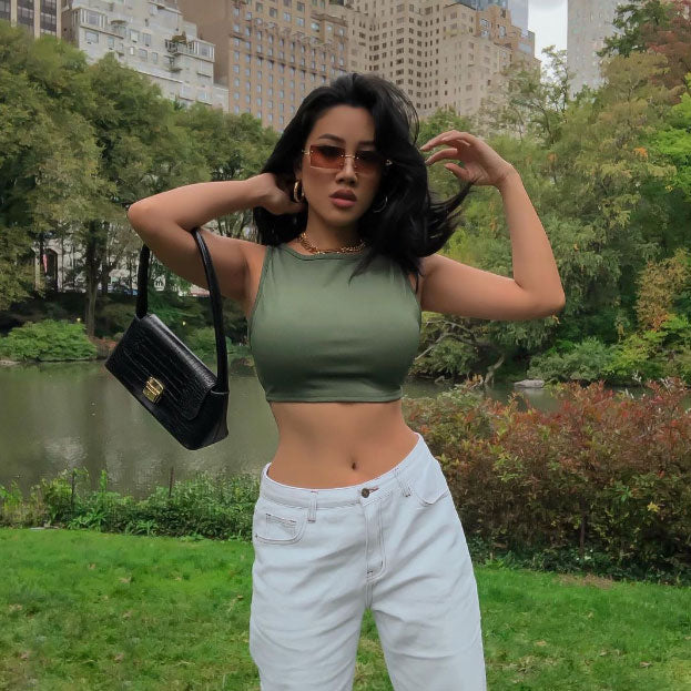 zeroUV Luxe 90s Inspired Full Rimless Metal Accent Medium Square Sunglasses D108 Sunglasses