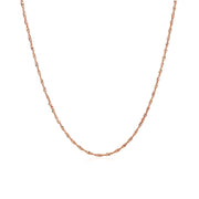 Bids.com 14k Rose Gold Singapore Chain 1.0mm Necklaces