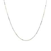 Bids.com 14k White Gold Classic Box Chain 0.6mm Necklaces