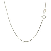 Bids.com 14k White Gold Classic Box Chain 0.6mm Necklaces