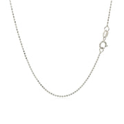 Bids.com 14k White Gold Diamond-Cut Bead Chain 1.0mm Necklaces