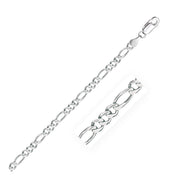 Bids.com 3.8mm 14k White Gold Solid Figaro Bracelet Bracelets