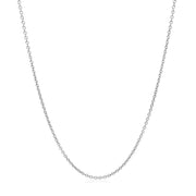 Bids.com 14k White Gold Round Cable Link Chain 1.2mm Necklaces