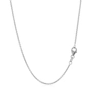 Bids.com 14k White Gold Round Cable Link Chain 1.2mm Necklaces