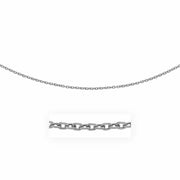 Bids.com 3.5mm 14k White Gold Pendant Chain with Textured Links Necklaces