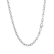 Bids.com 3.5mm 14k White Gold Pendant Chain with Textured Links Necklaces