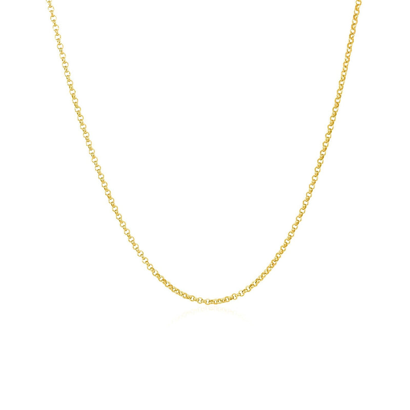 Bids.com 14k Yellow Gold Diamond Cut Rolo Chain 1.1mm Necklaces