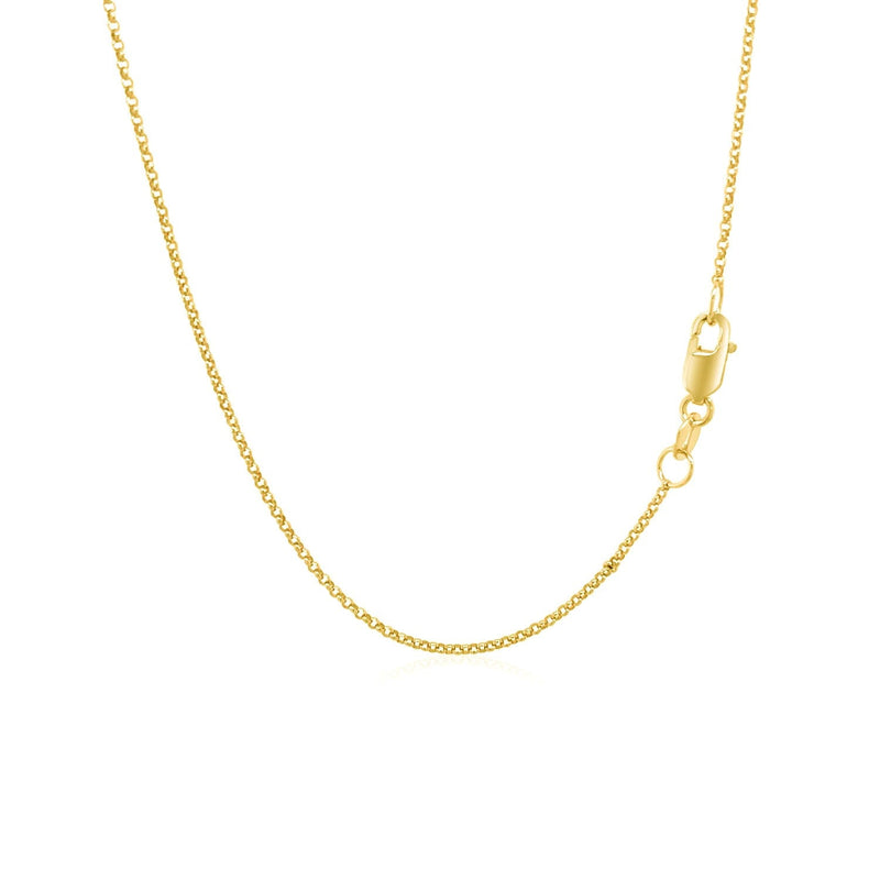 Bids.com 14k Yellow Gold Diamond Cut Rolo Chain 1.1mm Necklaces