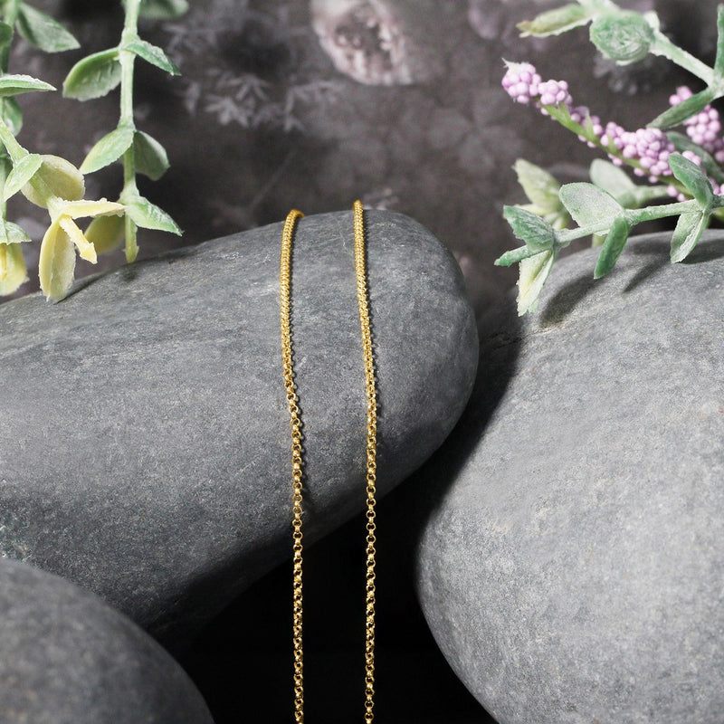 Bids.com 14k Yellow Gold Diamond Cut Rolo Chain 1.1mm Necklaces