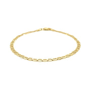 Bids.com 3.2mm 14k Yellow Gold Mariner Link Anklet Accessories
