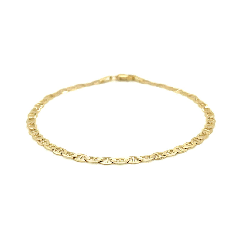 Bids.com 3.2mm 14k Yellow Gold Mariner Link Anklet Accessories