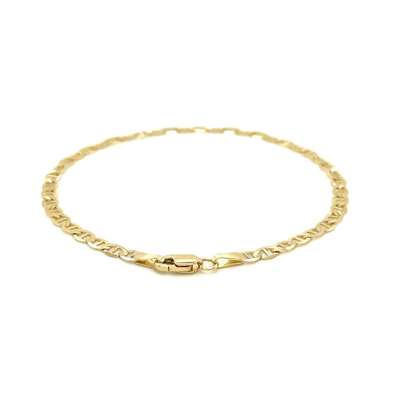 Bids.com 3.2mm 14k Yellow Gold Mariner Link Anklet Accessories