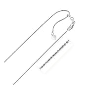 Bids.com 14k White Gold Adjustable Wheat Chain 1.0mm Necklaces