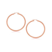 Bids.com 14k Rose Gold Polished Hoop Earrings (25 mm) Earrings