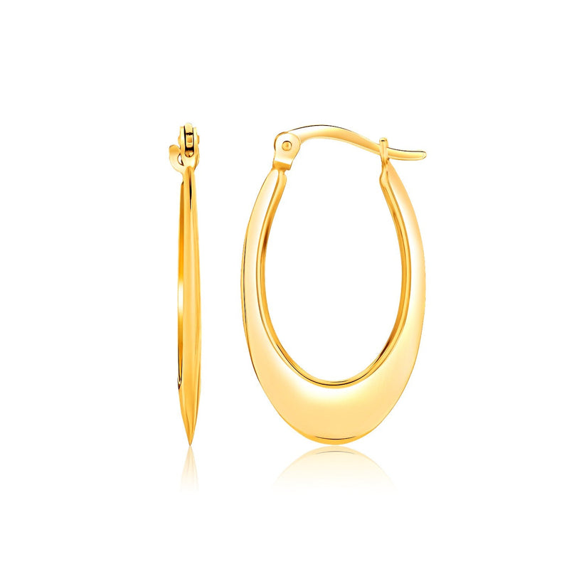 Bids.com 14k Yellow Gold Puffed Graduated Open Oval Earrings Earrings