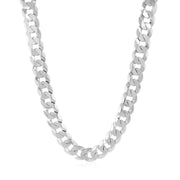 Bids.com Rhodium Plated 7.2mm Sterling Silver Curb Style Chain Necklaces