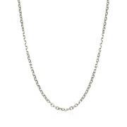 Bids.com 14k White Gold Diamond Cut Cable Link Chain 1.8mm Necklaces