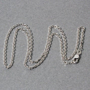 Bids.com 14k White Gold Diamond Cut Cable Link Chain 1.8mm Necklaces