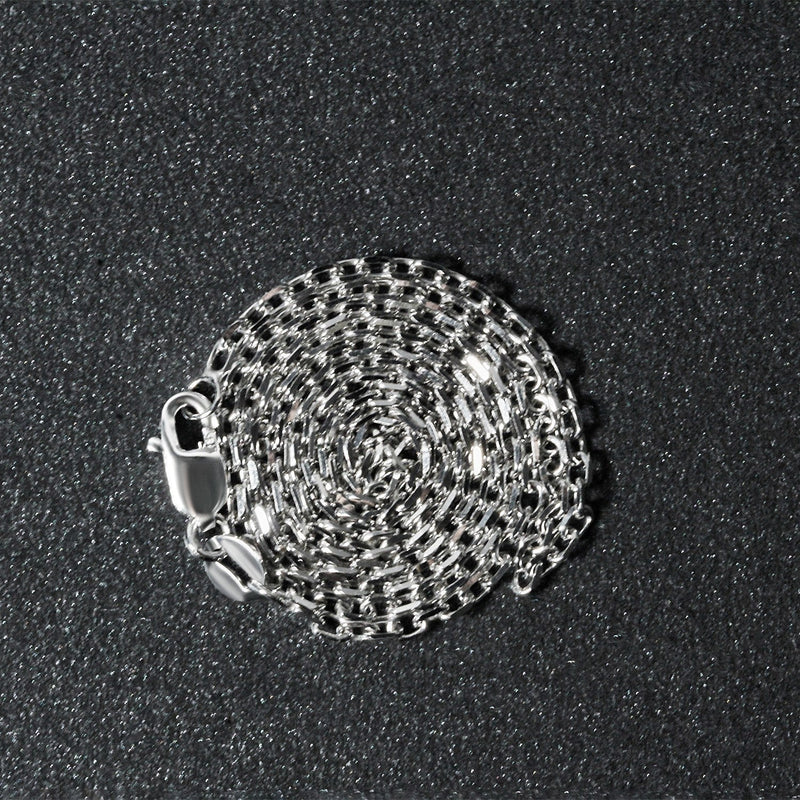 Bids.com 14k White Gold Diamond Cut Cable Link Chain 1.8mm Necklaces