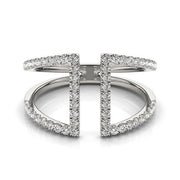 Bids.com 14k White Gold Open Style Dual Band Ring with Diamonds (1/2 cttw) Rings