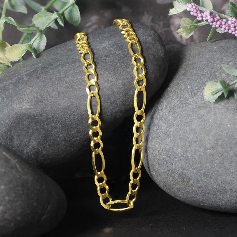 Bids.com 10K Yellow Gold Solid Figaro Chain (4.50 mm) Necklaces