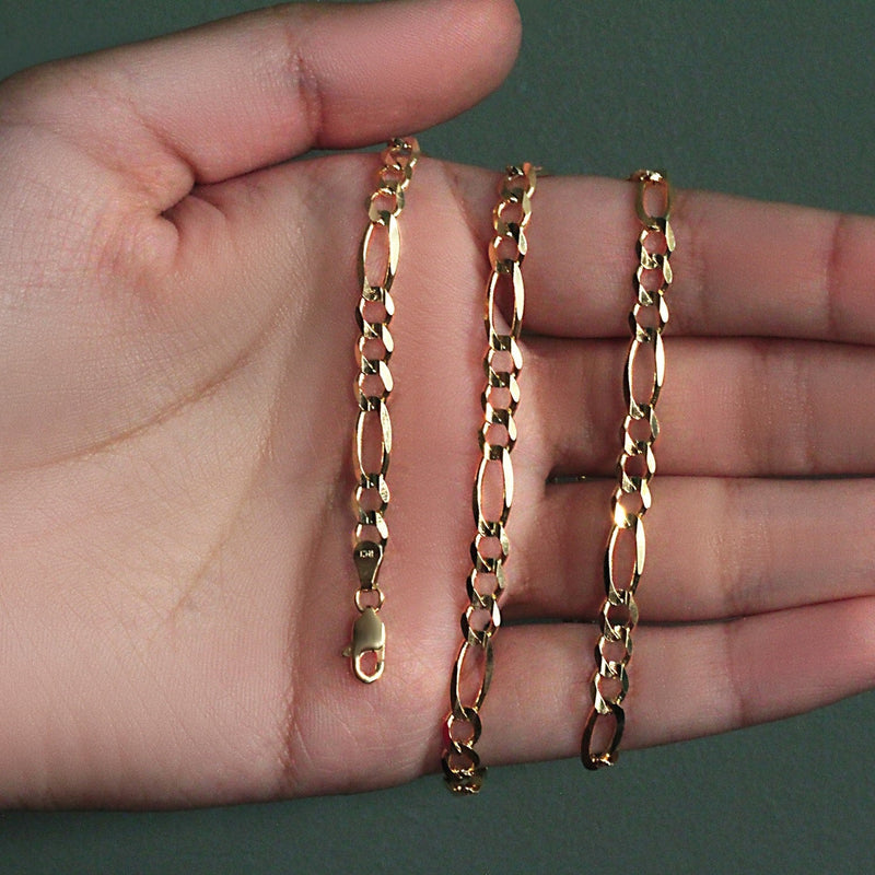 Bids.com 10K Yellow Gold Solid Figaro Chain (4.50 mm) Necklaces