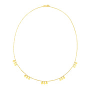 Bids.com 14k Yellow Gold Necklace with Circle Dangle Stations Necklaces