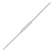 Bids.com 14k White Gold Childrens Heart Link ID Bracelet Bracelets